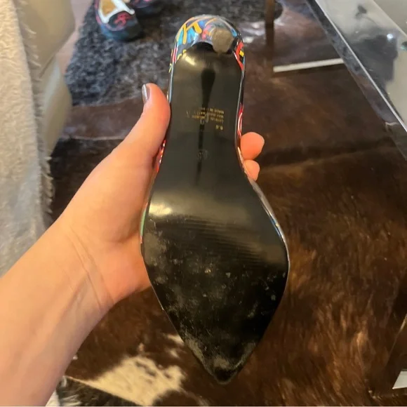 Cape Robbin size 8.5 clear open toe heels multicolor - Picture 6 of 7